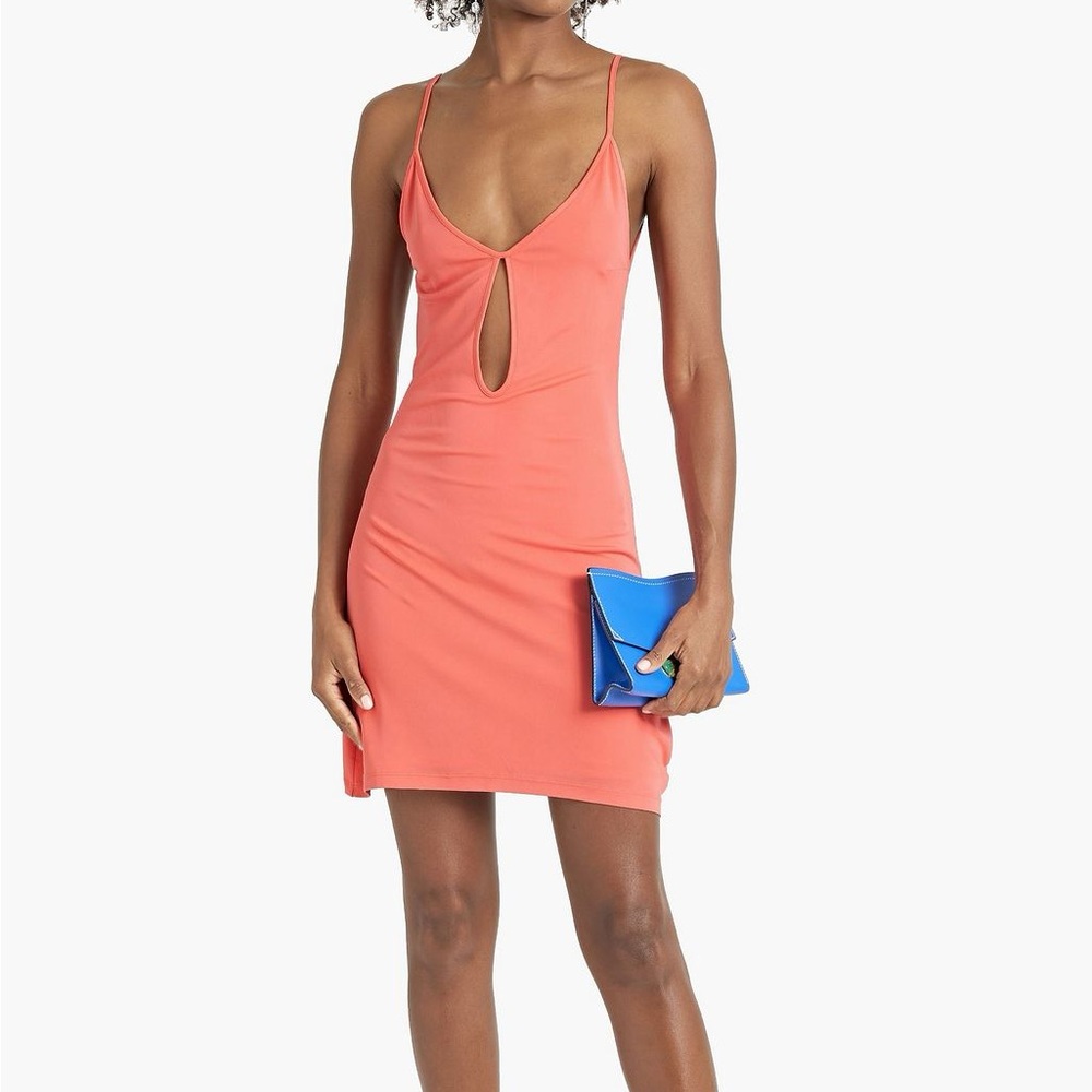 Pink Cutout Jersey Dress